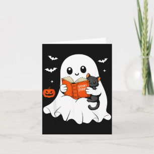 Geisterlesebuch Schwarze Katze Halloween-Kostüm Mä Karte