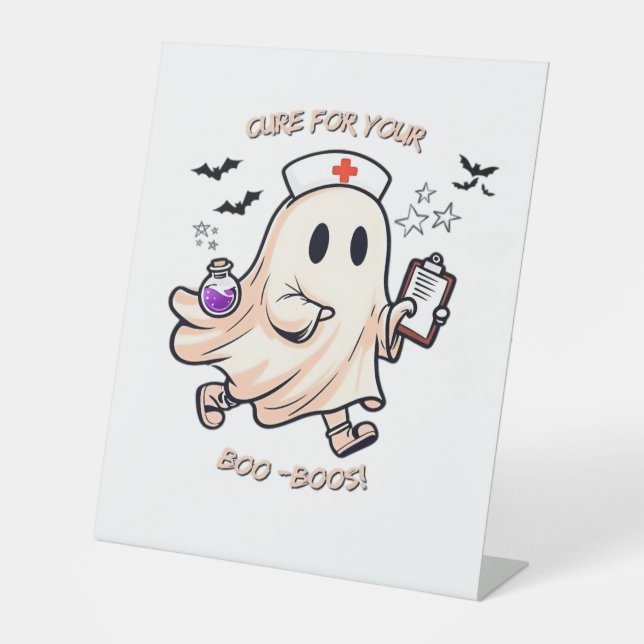 Geisterpfropfen mit magischem Tränen - Heilung für Sockelschild (Vorderseite)