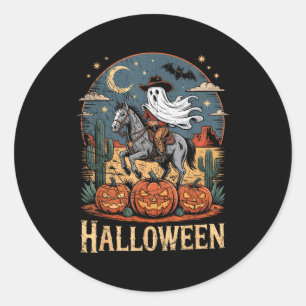 Geisterreiten Pferd Halloween-Saison Runder Aufkleber