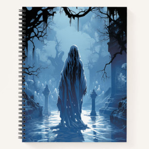 Geisterscheinung in einem Graveyard Spiral Noteboo Notizbuch