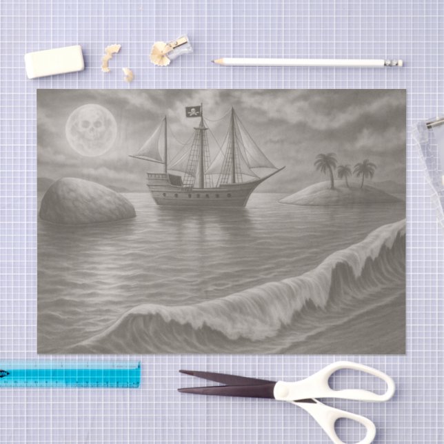 Geisterschiff – Nautischer Pirat Seidenpapier (Handwerk)
