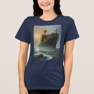 Geisterschiff, Piratenschiff, Tri-Blend Shirt