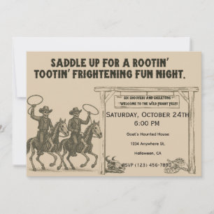 Geisterstadt-Halloween-Party Einladung