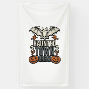Geisterstadt-Shirt Vintage-Halloween-Fledermaus-Kü Banner