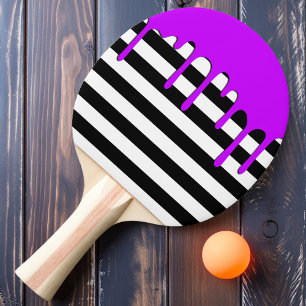 Geisterstreifen Lila Tropfen Tischtennis Schläger