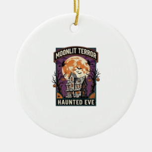 Geistert-Shirt Vintage-Gravur Halloween Grafik Keramik Ornament