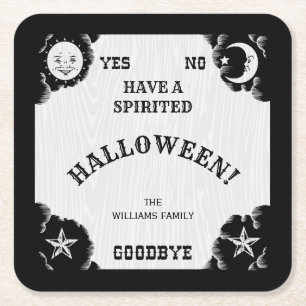Geistertafel Halloween Papieruntersetzer Rechteckiger Pappuntersetzer