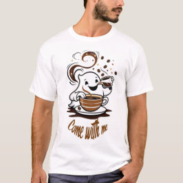 Geistertasse Einladungs-T-Shirt – „Komm mit mir“ T-Shirt