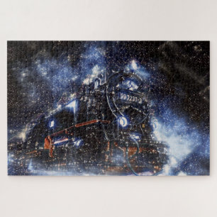 Geisterzug-Vintage-Lokomotive Puzzle