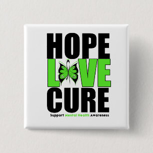 Geistesgesundheit - Hoffnungs-Liebe-Heilung Button