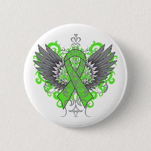 Geistesgesundheits-Bewusstseins-coole Flügel Button