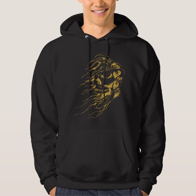 Geisteskranker Schädel Hoodie (Vorderseite)
