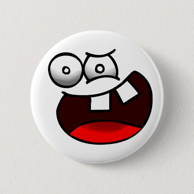 Geisteskrankes Gesichts-Abzeichen Button (Vorderseite)