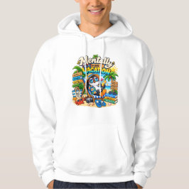 Geistig im Urlaub Pinguin Gemütlicher entspannter Hoodie