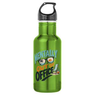 Geistig nicht im Büro Edelstahlflasche