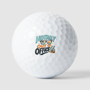 Geistig nicht im Büro Golfball