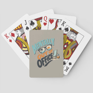 Geistig nicht im Büro Spielkarten