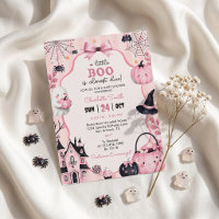 Geistig Rosa Kürbis Mädchen Baby Shower Einladung
