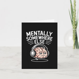 Geistig woanders lustiger Introvertierter Gehirn Karte
