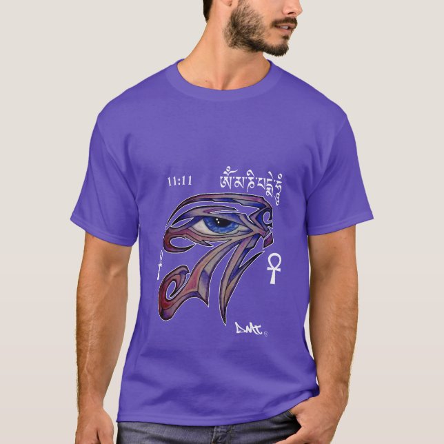 GEISTIGE GRAFFITI DMT - HORUS RA ANKH OM MANI T-Shirt (Vorderseite)