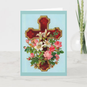 Geistige Kreuz-und Blumen-Karte Karte