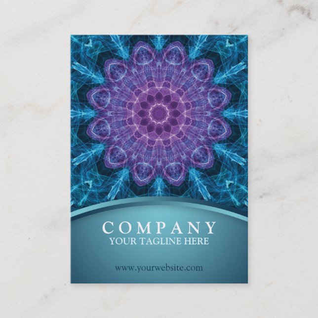 Geistige lila Blume, Meer des Blaus - chubby Visitenkarte (Vorderseite)