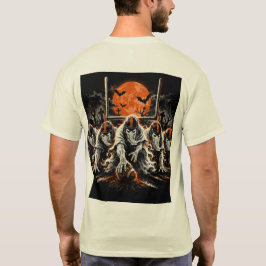 Geistige offensive Linie Halloween-Fußball-Kunst T-Shirt