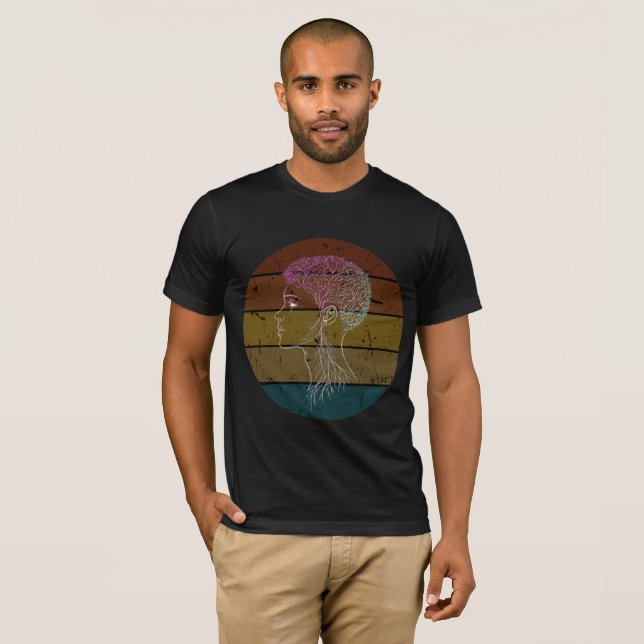 Geistige Wurzeln – Abstrakte Grafik der menschlich T-Shirt (Vorne ganz)