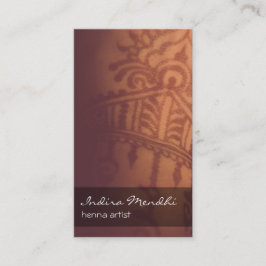 Geistiger Hennastrauch Mendhi buddhistische Visitenkarte