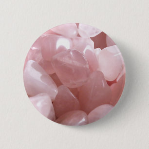 Geistiger rosa Liebekristall der Rosen-Quarts Button