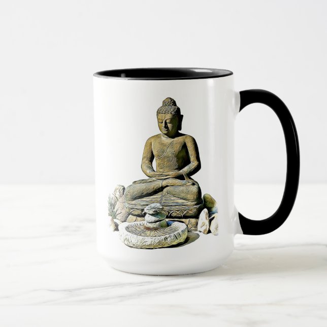 Geistiges Buddhazen-Erleuchtung-Zitat Tasse (Rechts)