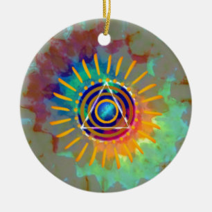 Geistiges Tyedye Keramik Ornament