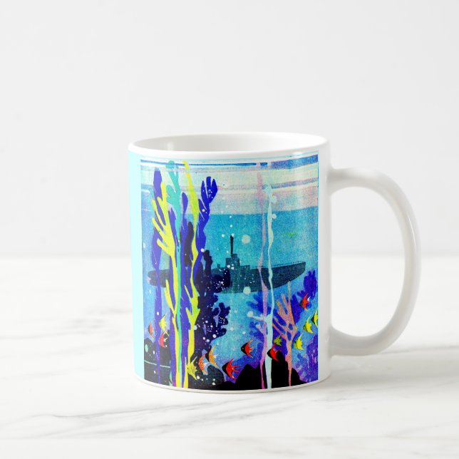 geistreiches U-Boot in tropischen Gewässern Tasse (Rechts)