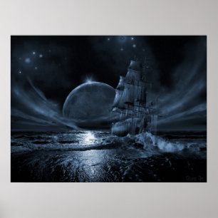 Geistschiffs-Reihe: Vollmondsteigen Poster