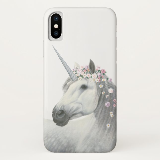 GeistUnicorn mit Blumen in der Mähne Case-Mate iPhone Hülle (Rückseite)