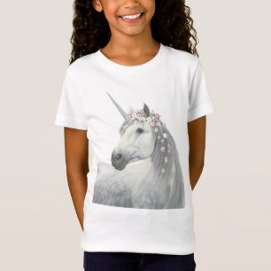 GeistUnicorn mit Blumen in der Mähne T-Shirt