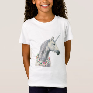 GeistUnicorn mit Blumen um Hals T-Shirt