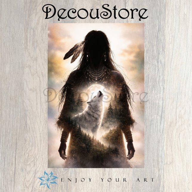 Geistwolf-Innen-Dekupage Seidenpapier (Von Creator hochgeladen)