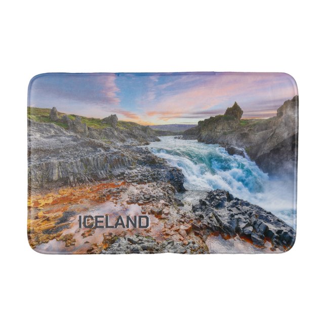 Geitafoss Wasserfälle, Island Badematte (Vorderseite)