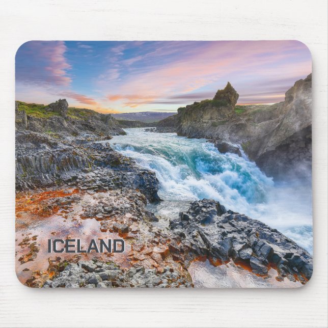 Geitafoss Wasserfälle, Island Mousepad (Vorne)