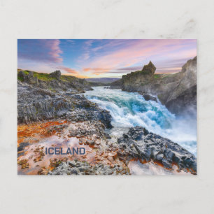 Geitafoss Wasserfälle, Island Postkarte