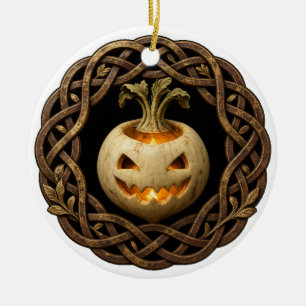 Geizhals Jack Rübenlaterne keltisches Halloween Keramik Ornament