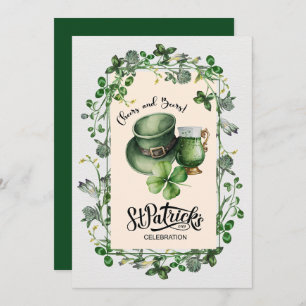Gejammer und Bier. St. Patrick's Celebration Invit Einladung