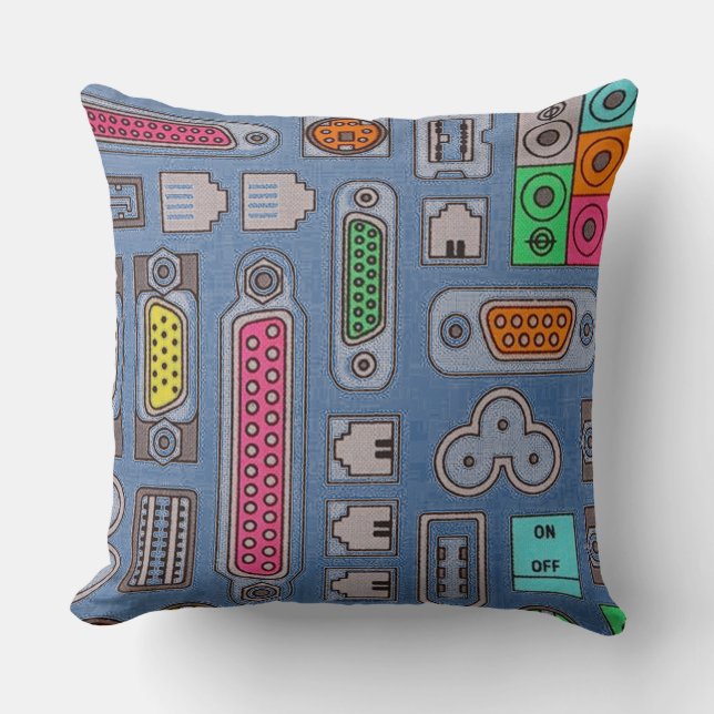 Gek Input Pattern Throw Pillow Kissen (Vorderseite)