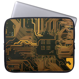Gek Out Nerd PCB Orange Electronic Circuit Board Laptopschutzhülle