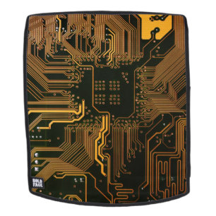 Gek Out Nerd PCB Orange Electronic Circuit Board Rucksack