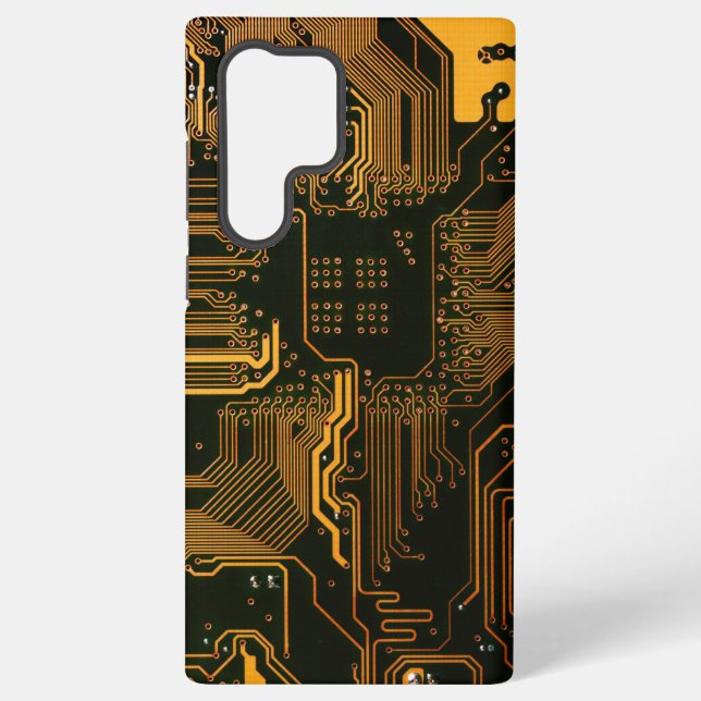 Gek Out Nerd PCB Orange Electronic Circuit Board Samsung Galaxy Hülle (Rückseite)