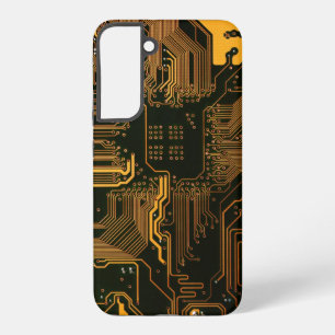 Gek Out Nerd PCB Orange Electronic Circuit Board Samsung Galaxy Hülle