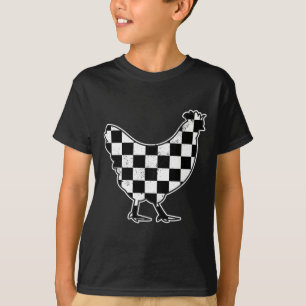Gekachelter Hühnerbauer Hühner-Rennwagen Jungen Ch T-Shirt