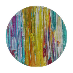 Gekämmtes Blumenfeld Kunst Schneidebrett